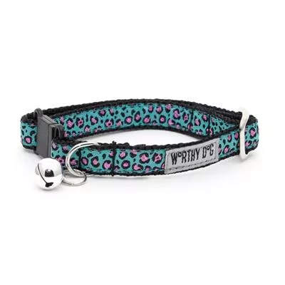 [20% OFF]Cheetah Cat Collar, Teal