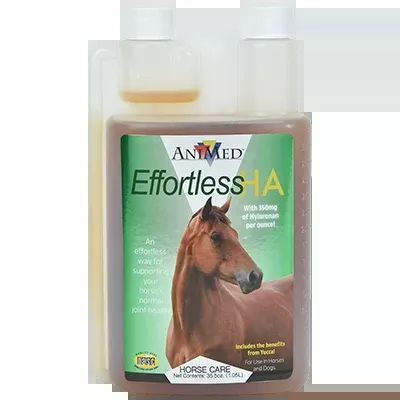 AniMed Effortless HA Liquid | Hyluronan Joint Supplement for Horses | 350 mg 35.5 oz