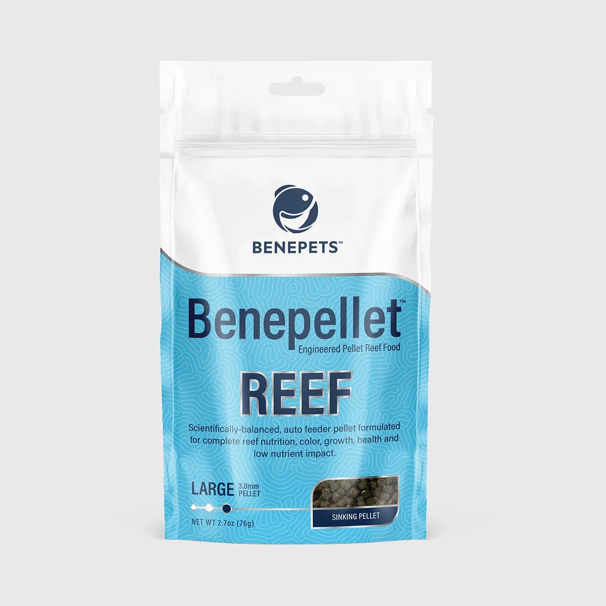 Benepets Benepellet Reef Large (3.0mm Pellet) – 2.7 oz Pouch
