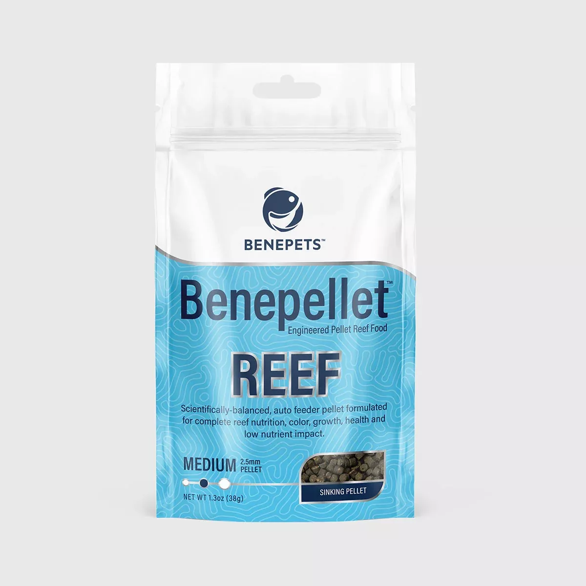 Benepets Benepellet Reef Medium (2.5mm Pellet) – 1.3 oz Pouch
