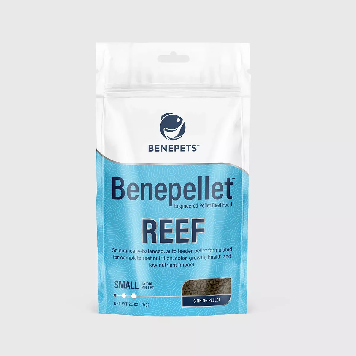Benepets Benepellet Reef Small (1.7mm Pellet) – 2.7 oz Pouch