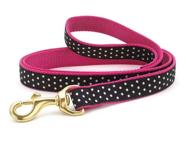 Black & White Dot Dog Lead