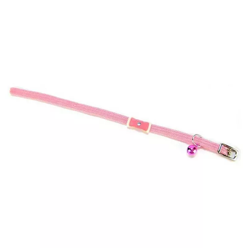 Collar With Bow – Pink 6″-8″ Long x 5/16″ Wide by Li’l Pals