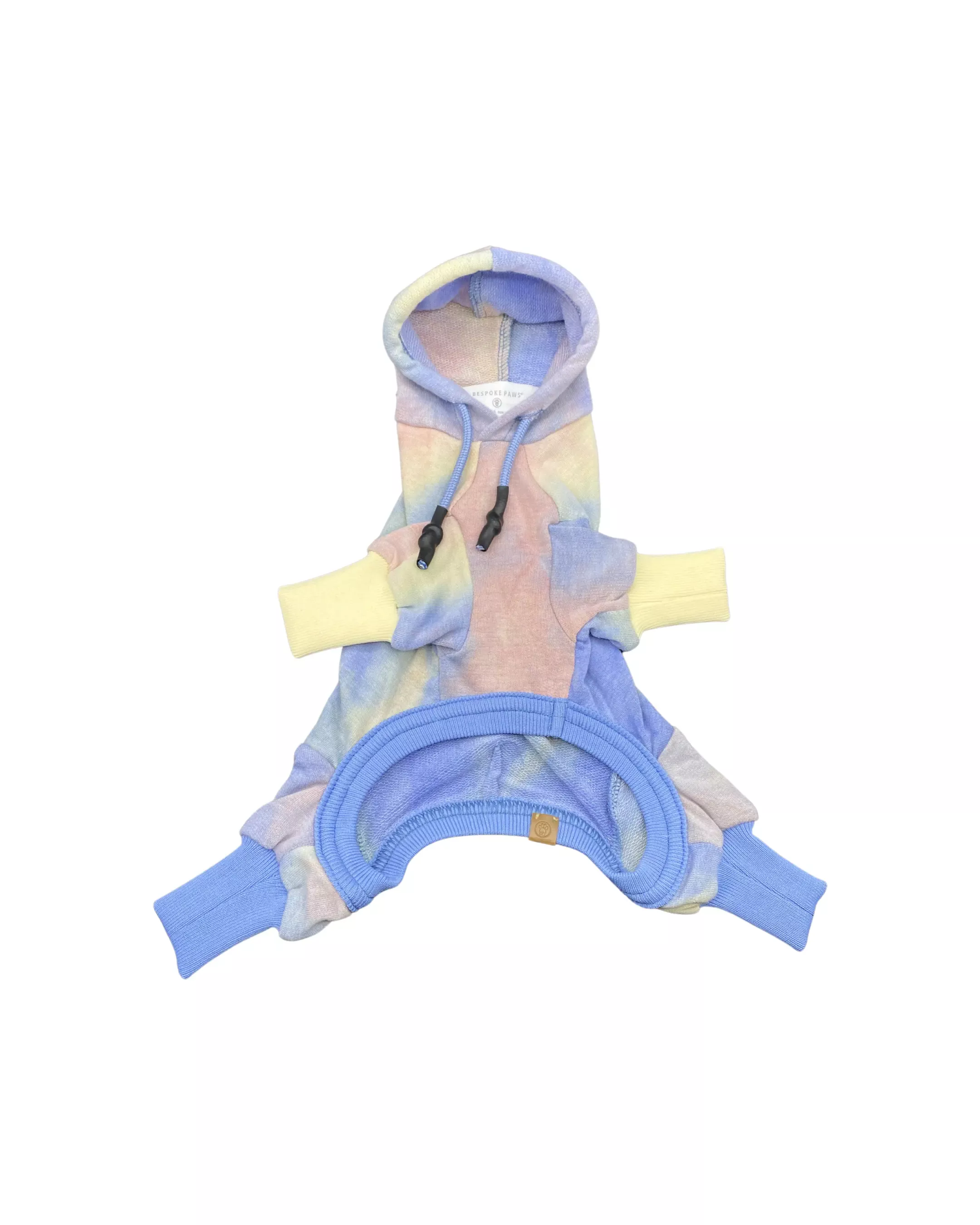 ‘Dale’ Rainbow Tie-Dye Hooded Onesie