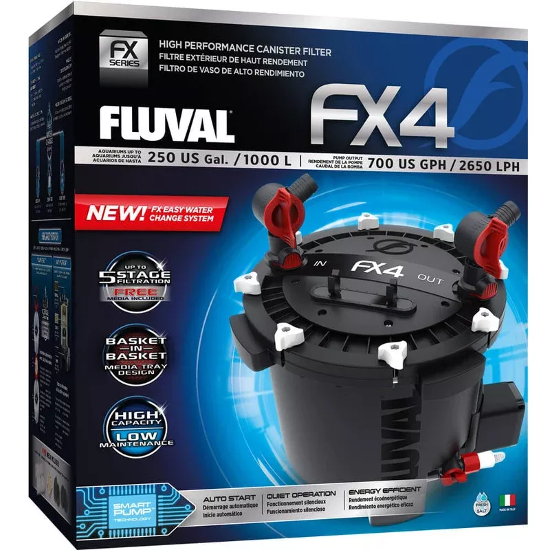 Fluval FX4 High Performance Canister Filter (Up to 250 Gallons)