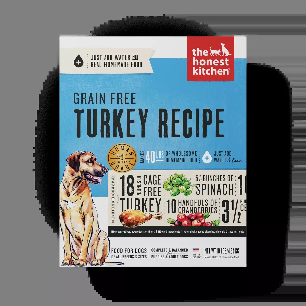The Honest Kitchen Grain Free Dehydrated Dog Food – Turkey – 10lb