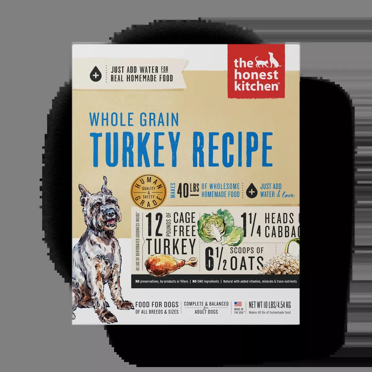 The Honest Kitchen Whole Grain Dehydrated Dog Food – Turkey – 10lb