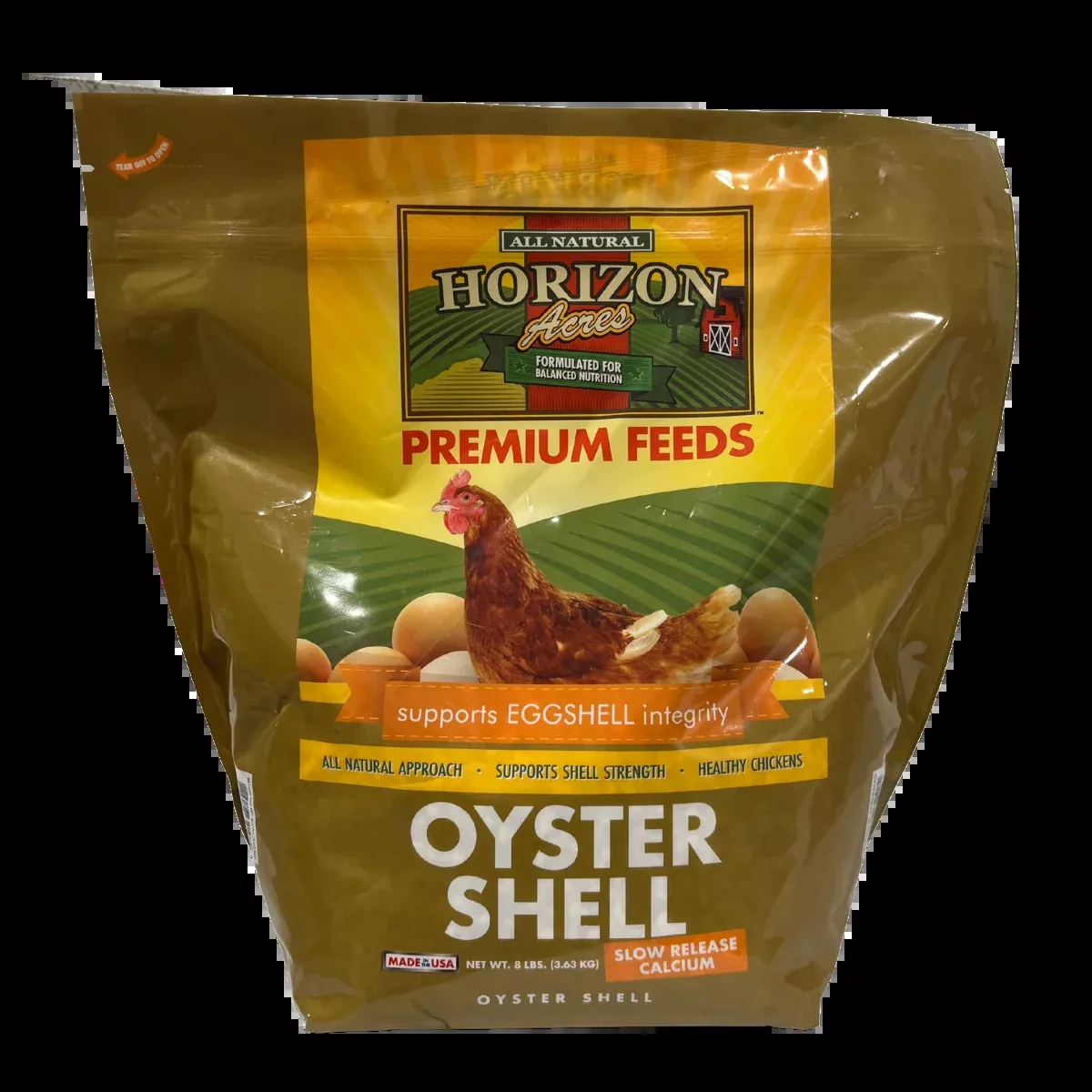 Horizon Acres Oyster Shell | Calcium Supplement For Chickens | 8 lb.