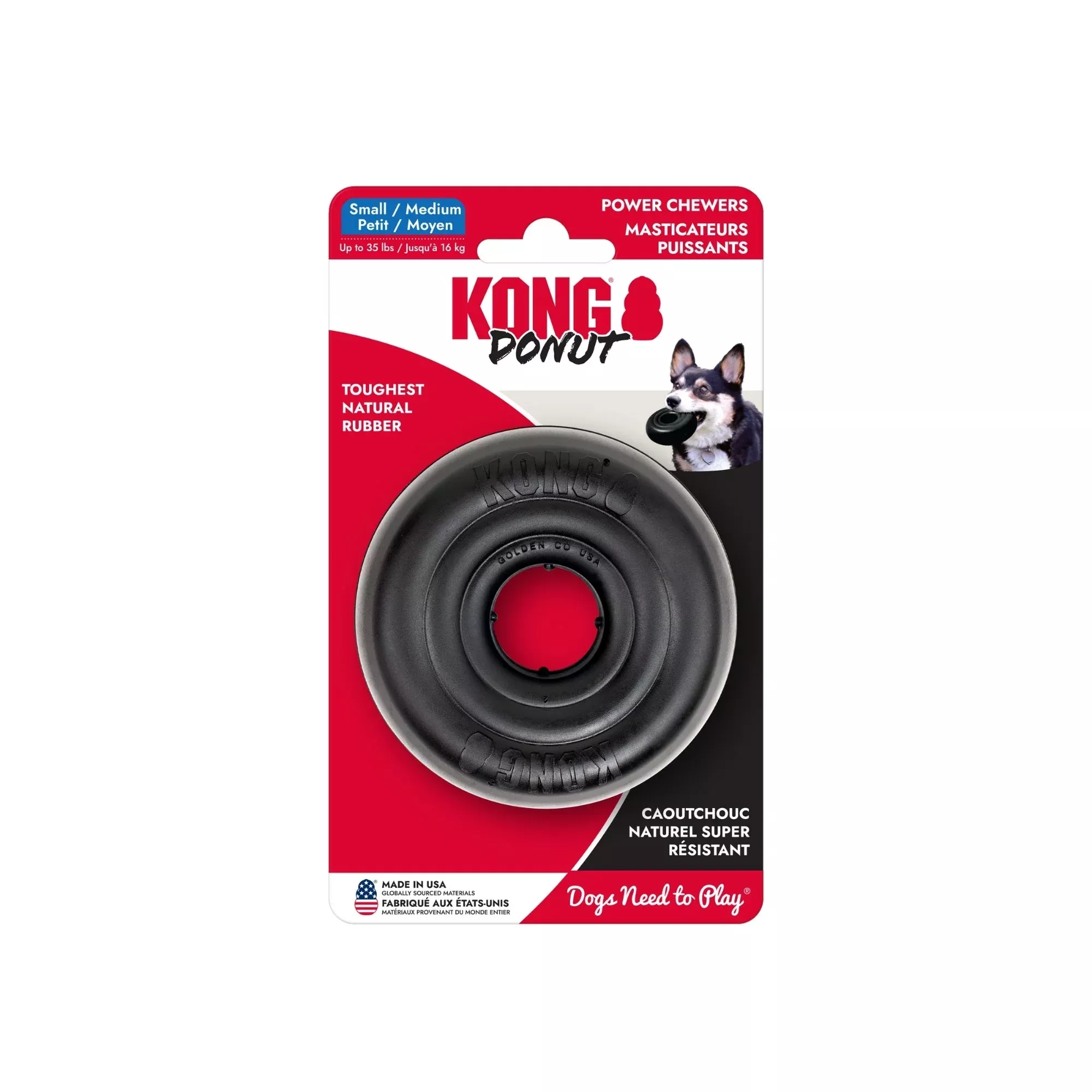 KONG Extreme Donut Dog Toy Small/Medium