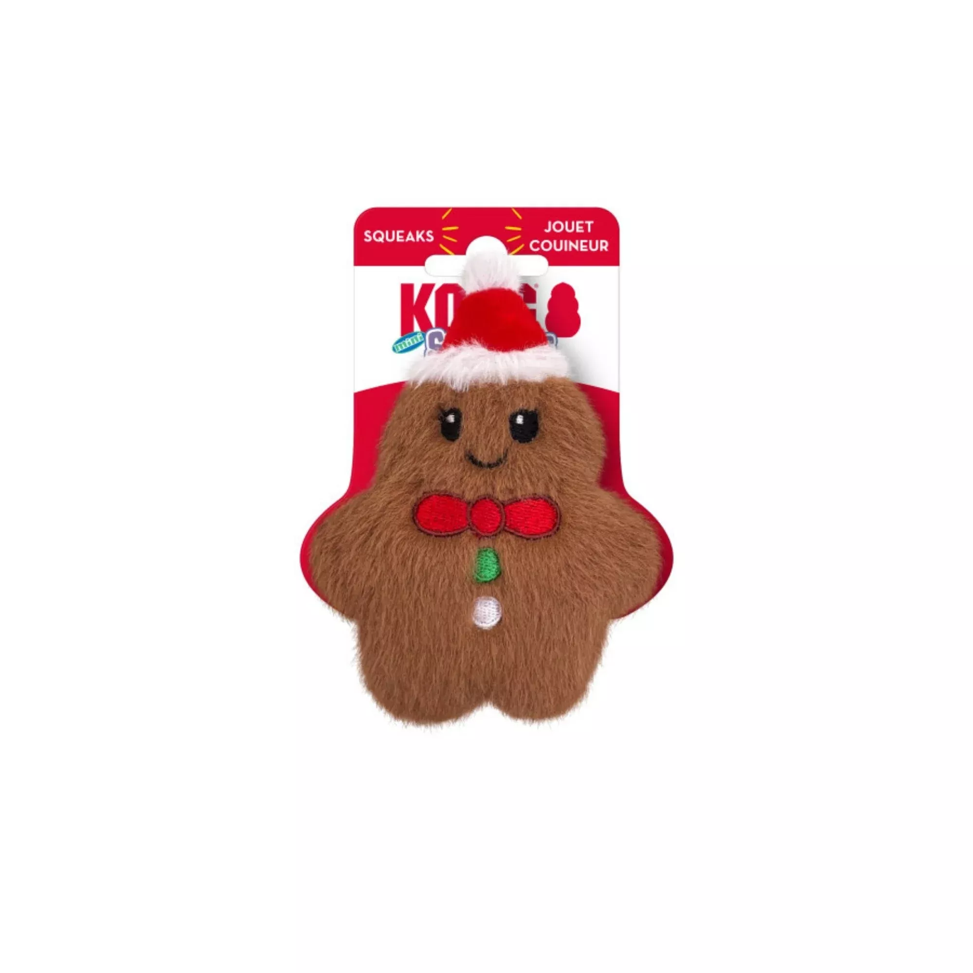KONG Holiday Snuzzles Gingerbread Dog Toy 1ea/XS/Mini