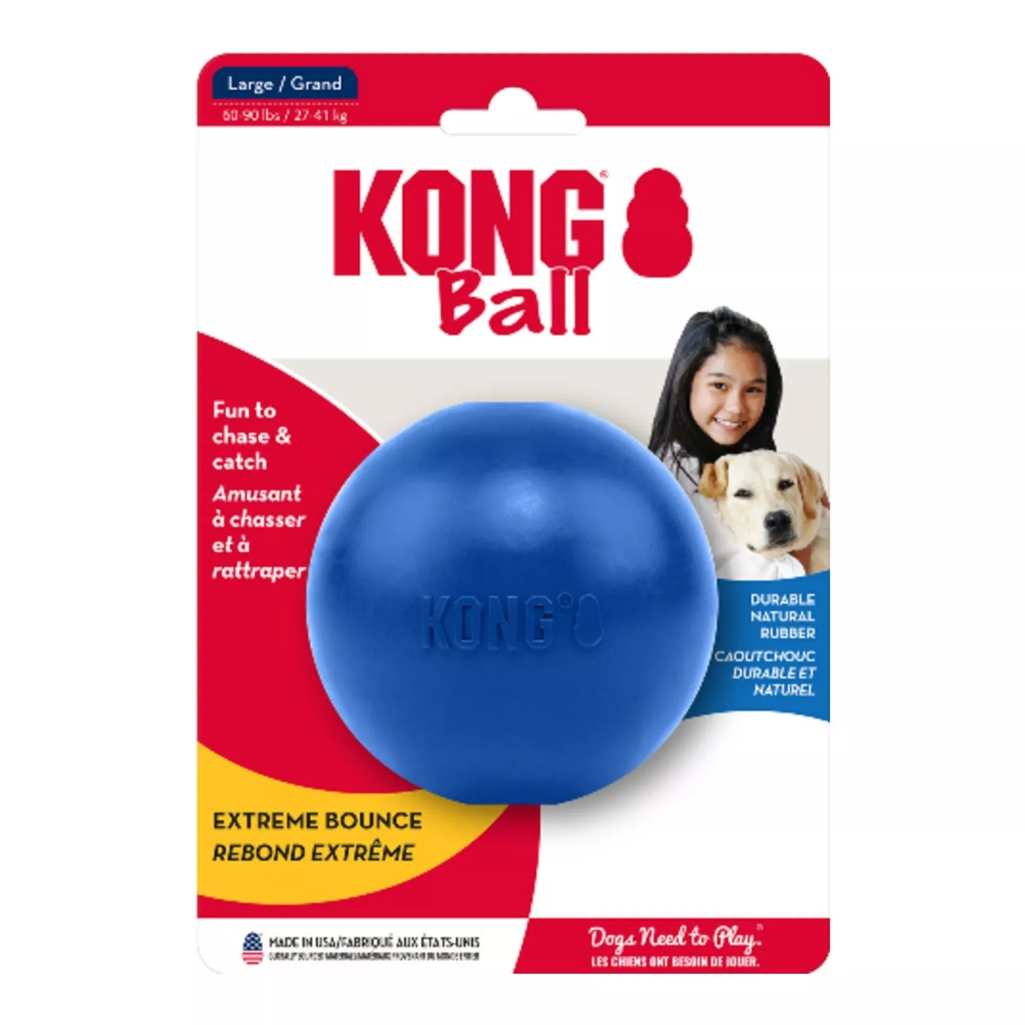 KONG Old GloryáBall with Hole Dog Toy Large