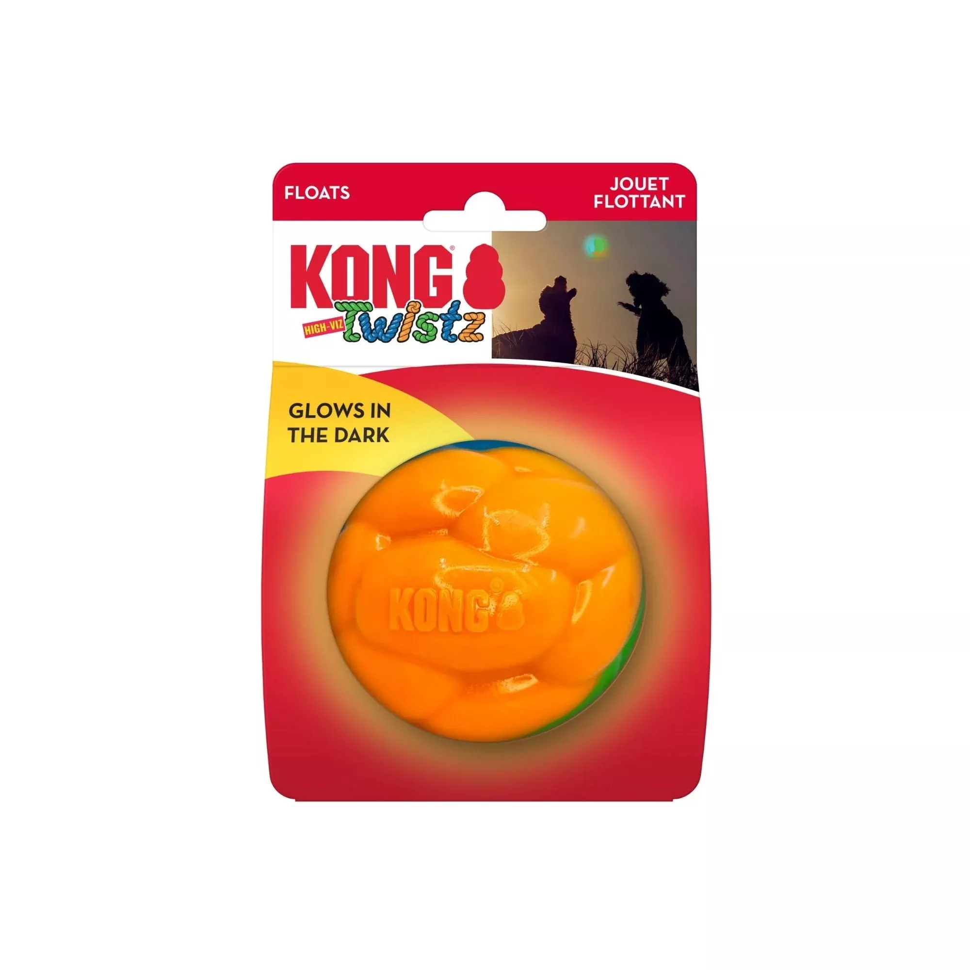 KONG Twistz High-Viz Ball Dog Toy Large