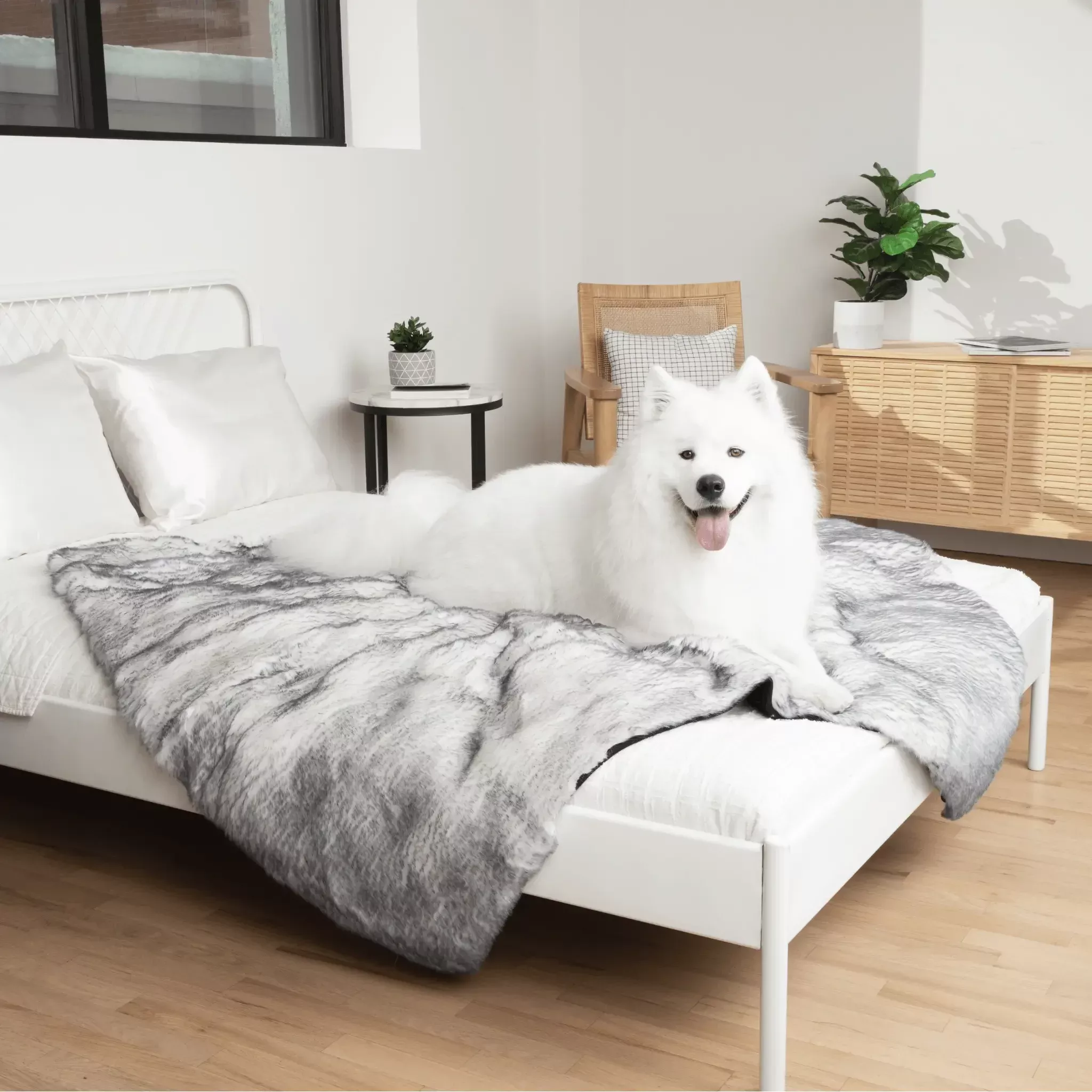 PupProtector™ Luxe Waterproof Faux Fur Blanket – Ultra Plush Arctic Fox