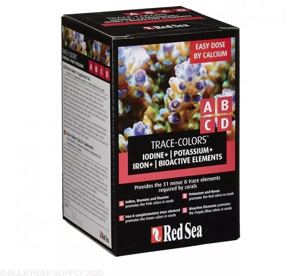 Red Sea Trace-Colors Bioactive Elements ABCD – 4x 100ML Bottles