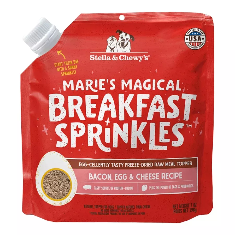 STELLA & CHEWY’S DOG FREEZE DRIED MAGICAL BREAKFAST SPRINKLES BACON, EGG & CHEESE 7OZ