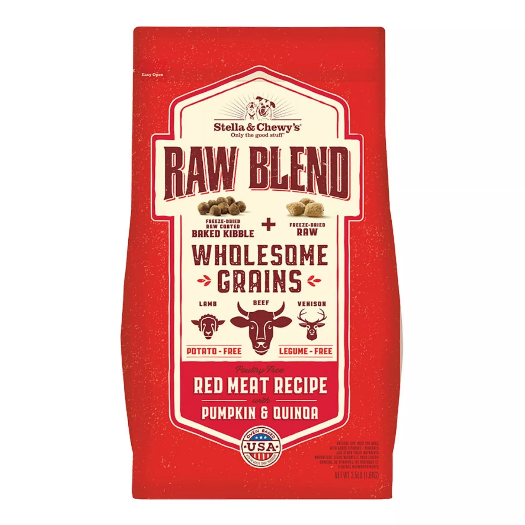 Stella & Chewy’s Dog Raw Blend Wholesome Red Meat 22Lb