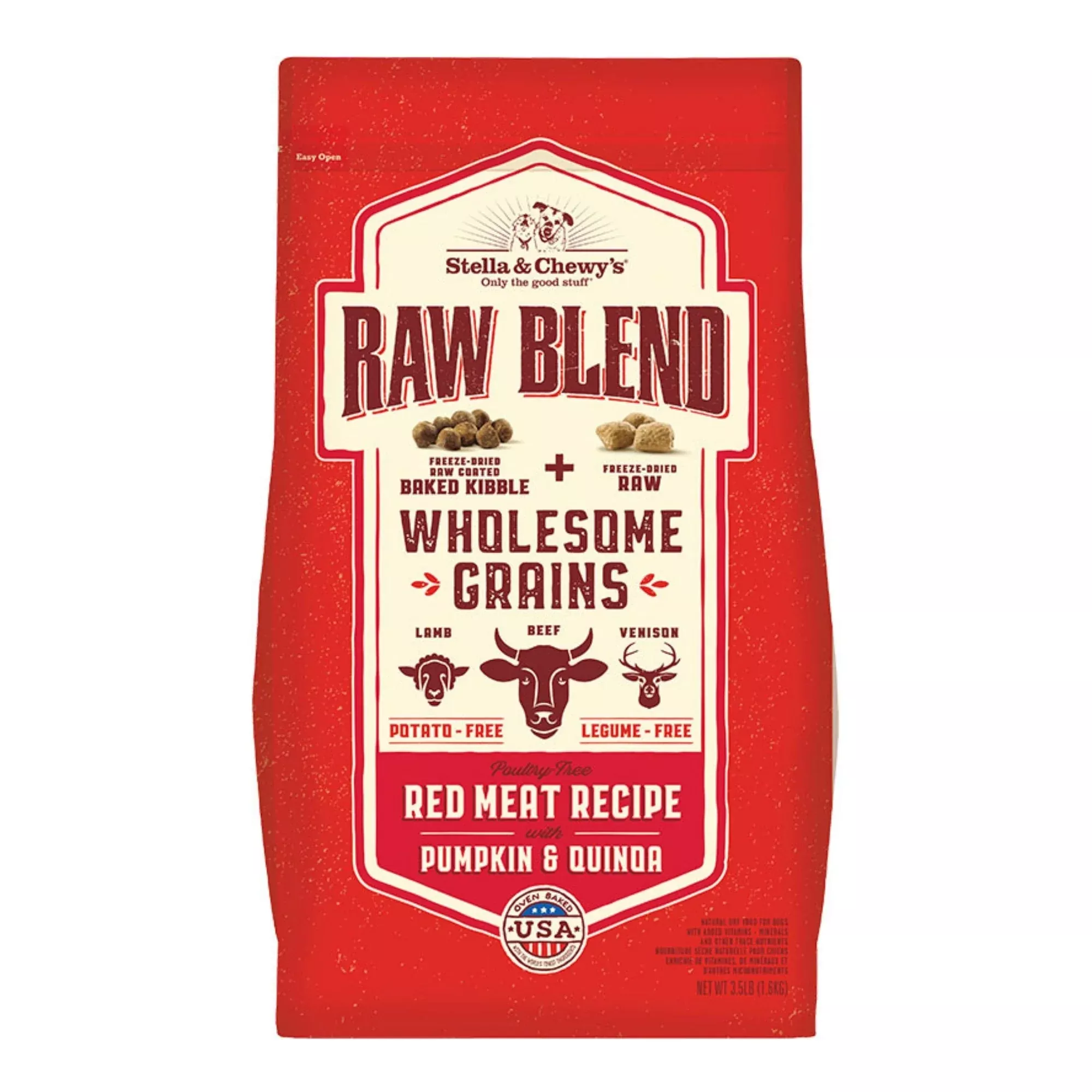Stella & Chewy’s Dog Raw Blend Wholesome Red Meat 3.5Lb