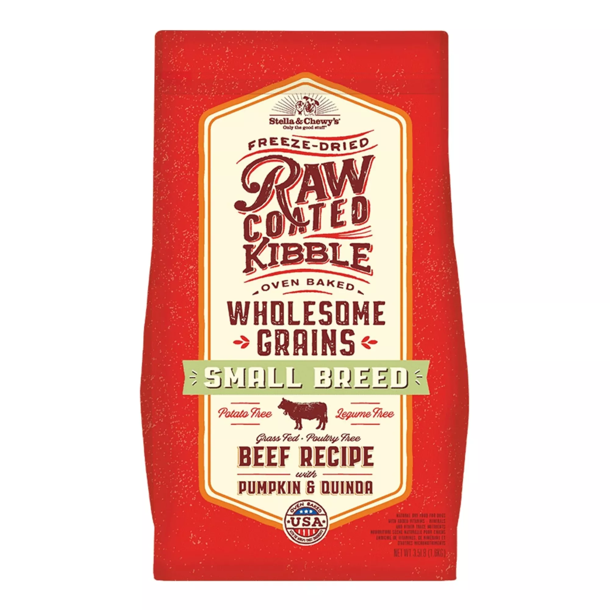 Stella & Chewy’s Dog Raw Coated Small Breed Wholesome Beef 10Lb