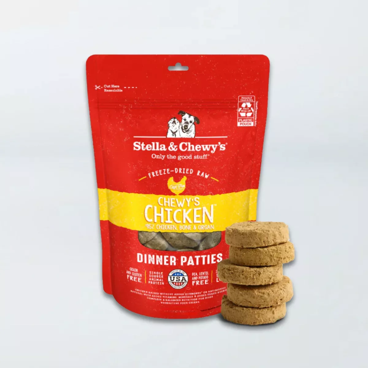 Stella & Chewy’s Freeze Dried Raw Dinner Patties Dog Food – Chicken – 14oz Bag
