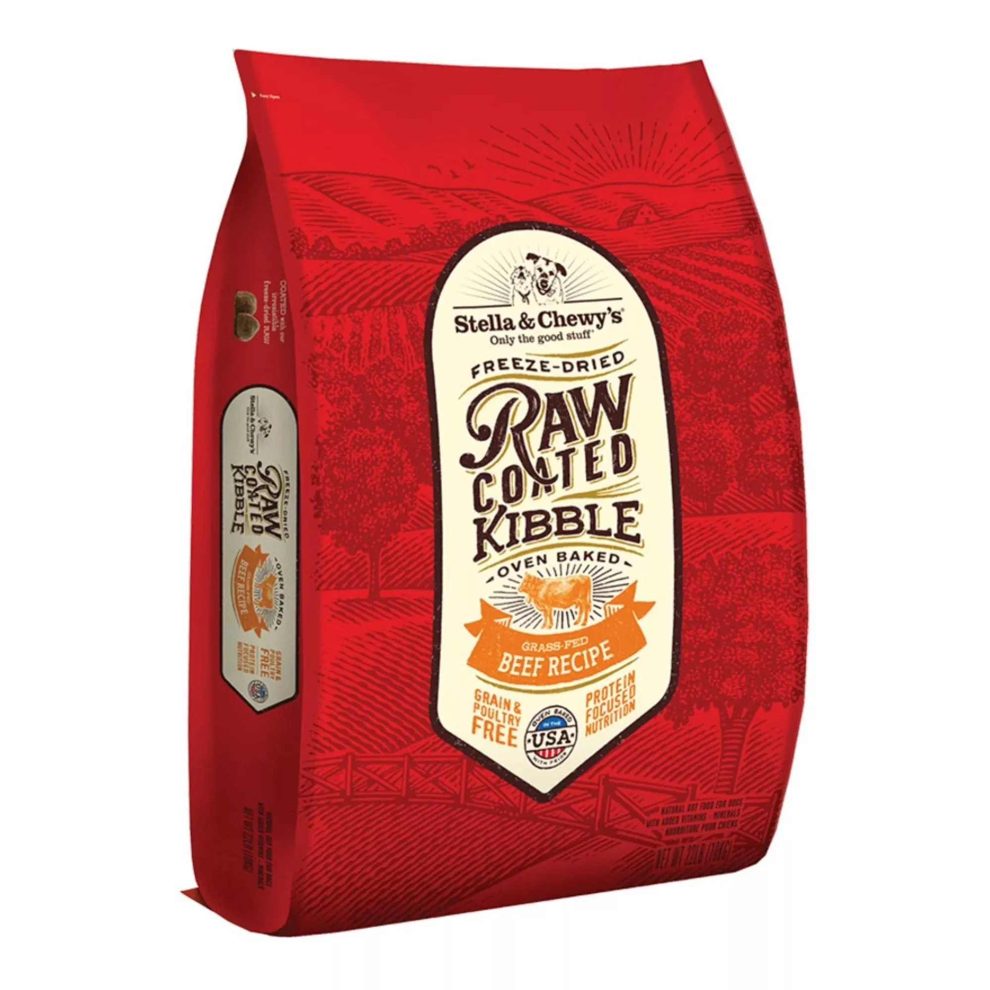Stella & Chewys Dog Kibble – Raw Coated Beef 22Lbs