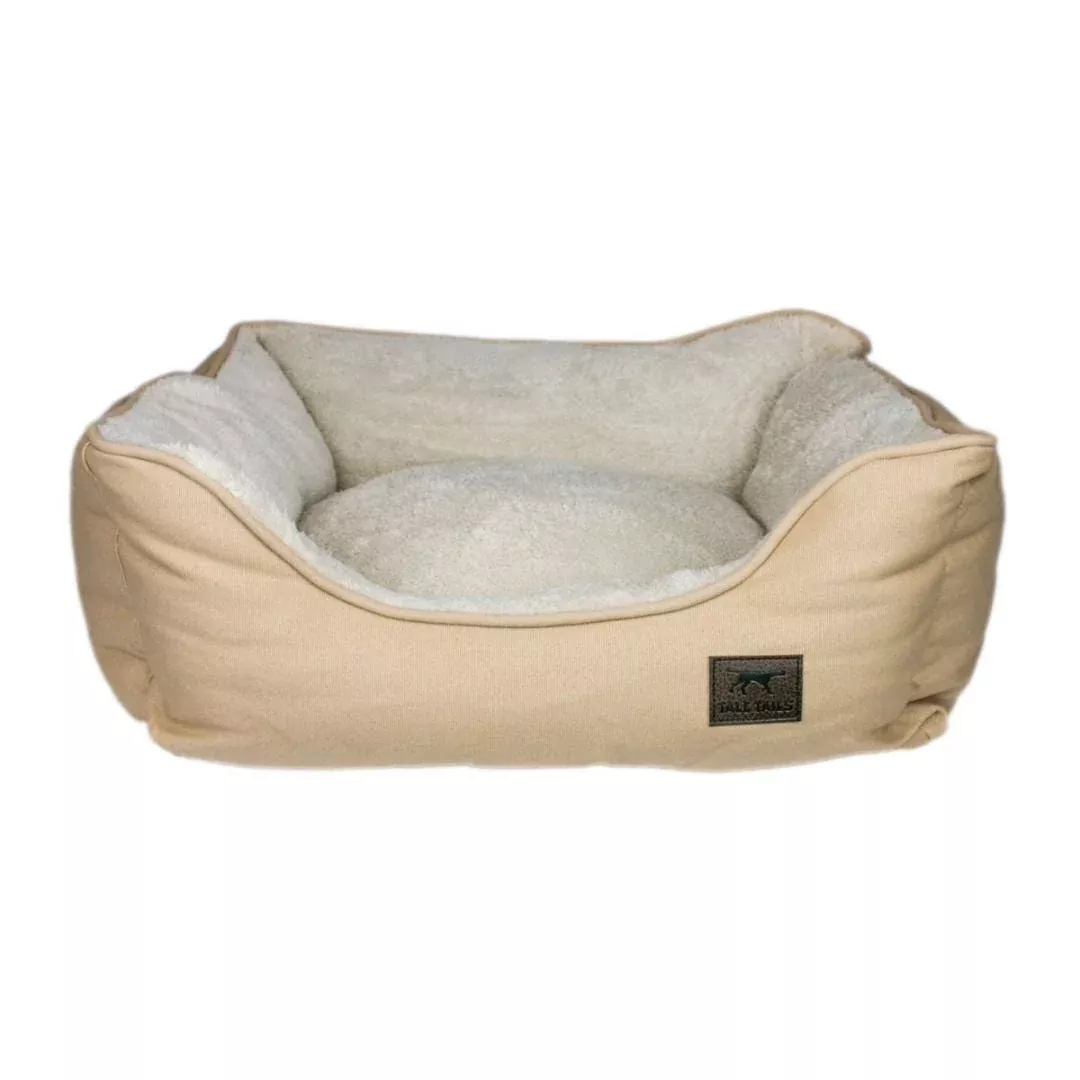 Tall Tails Dog Bolster Bed Khaki Medium