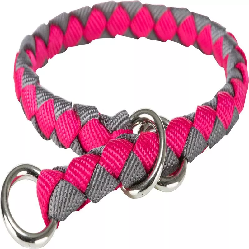 Trixie Cavo semi-choke, L: 47 ??55 cm/ 18 mm, fuchsia/graphite