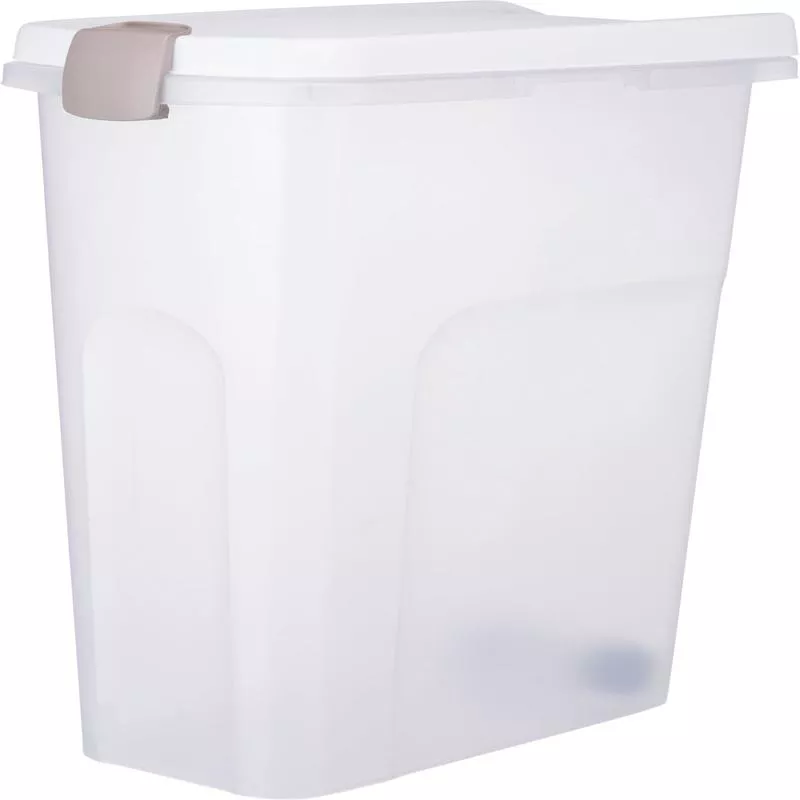 Trixie Feed Barrel, 40 l/27 x 61 x 45 cm, transparent/white