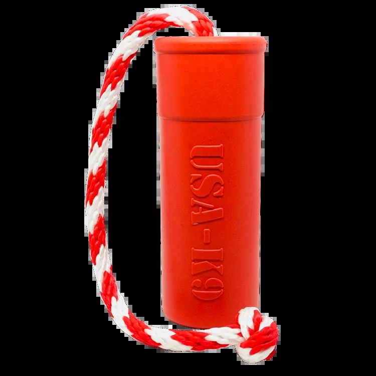 USA-K9 Firecracker Floating Training Dummy | K9 Handler Reward Toy | Red | USA Made