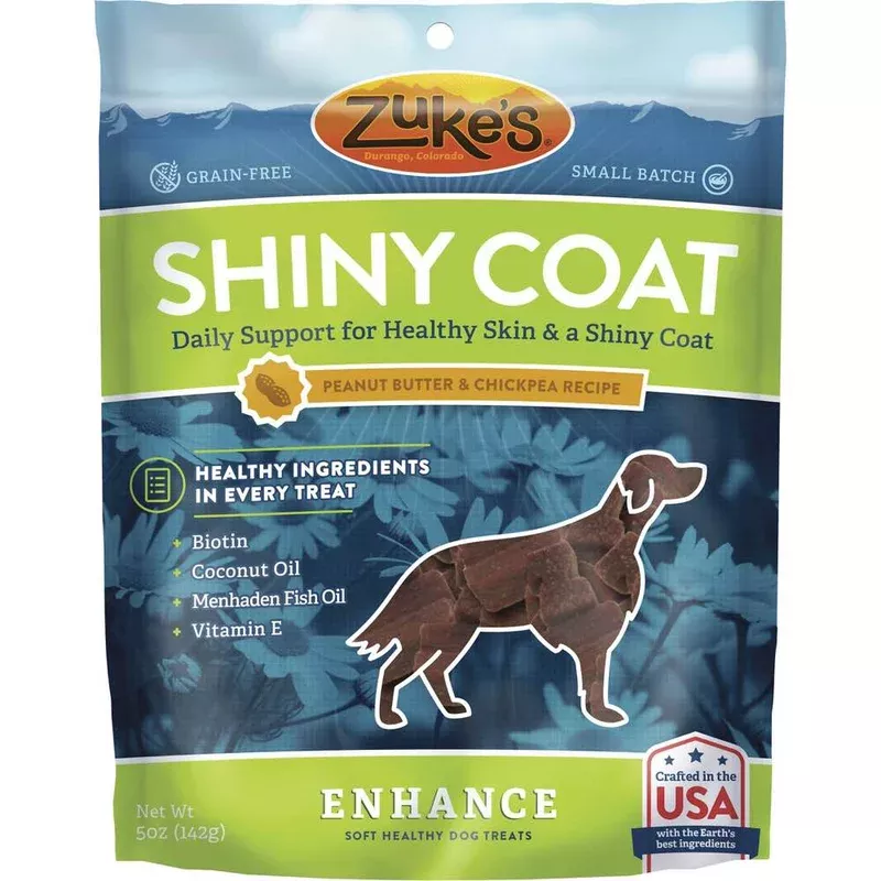 Zuke’s Enhance Functional Shiny Coat Peanut Butter Dog Treats 5oz