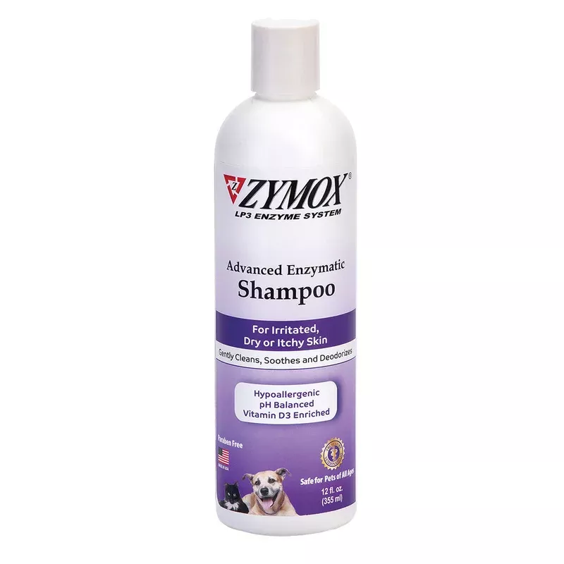 Zymox Advanced Enzymatic Shampoo for Dry or Itchy Skin 12 oz (D)